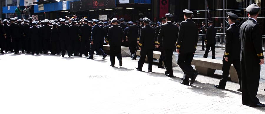 Pilots lining up